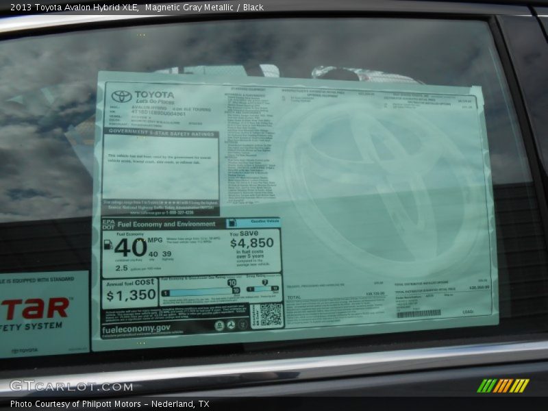 Magnetic Gray Metallic / Black 2013 Toyota Avalon Hybrid XLE