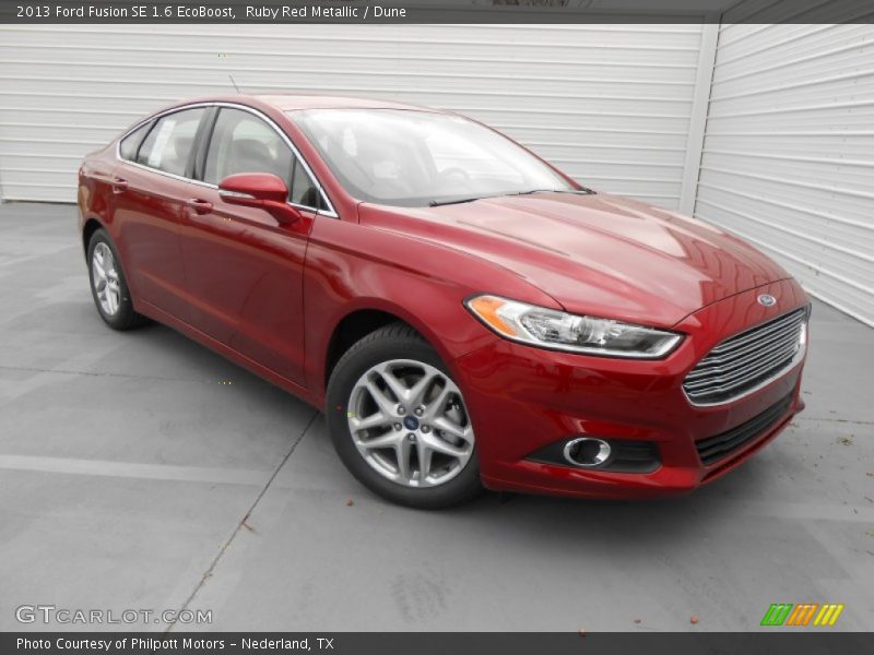 Ruby Red Metallic / Dune 2013 Ford Fusion SE 1.6 EcoBoost