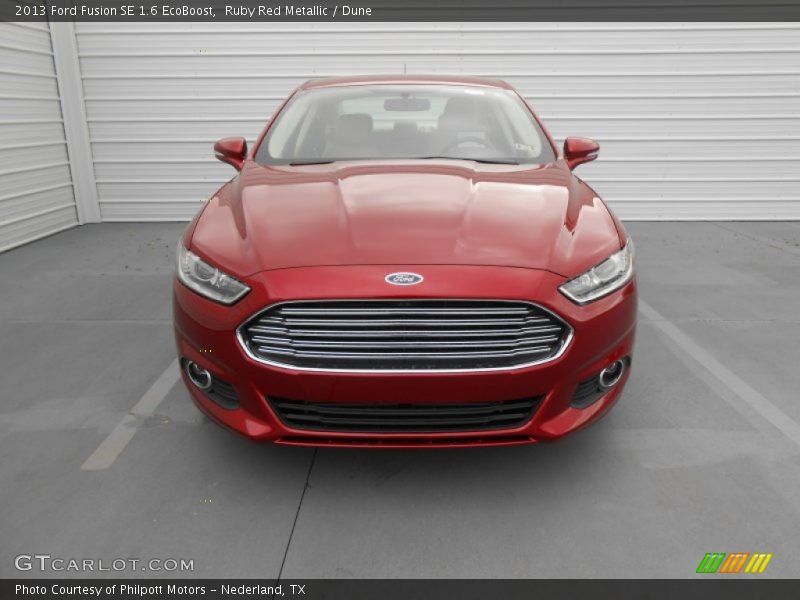 Ruby Red Metallic / Dune 2013 Ford Fusion SE 1.6 EcoBoost