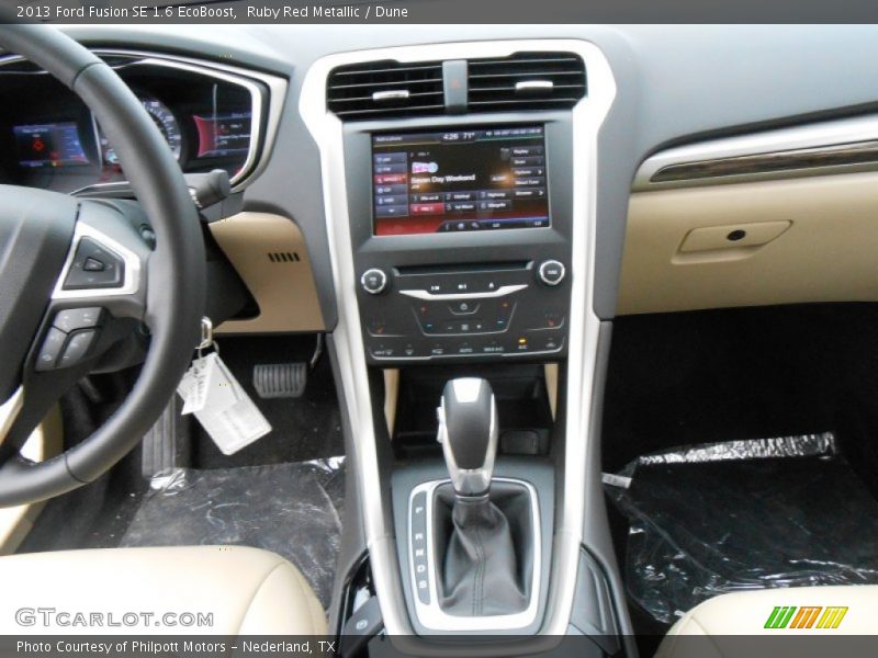 Ruby Red Metallic / Dune 2013 Ford Fusion SE 1.6 EcoBoost