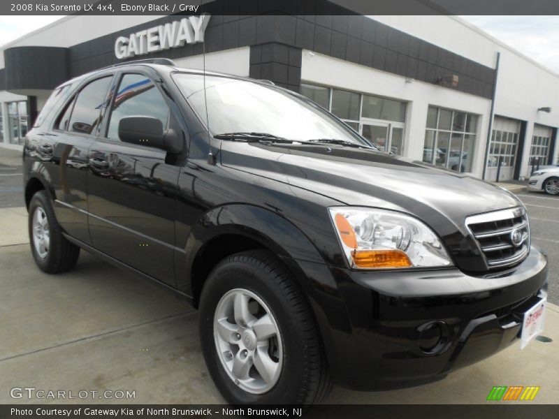 Ebony Black / Gray 2008 Kia Sorento LX 4x4