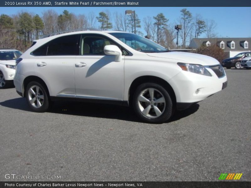 Starfire White Pearl / Parchment/Brown Walnut 2010 Lexus RX 350 AWD