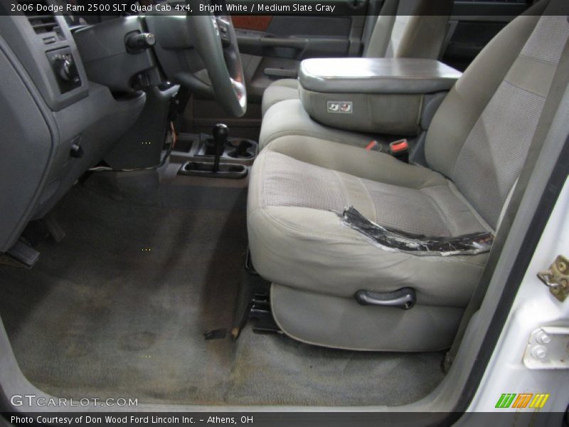 Bright White / Medium Slate Gray 2006 Dodge Ram 2500 SLT Quad Cab 4x4
