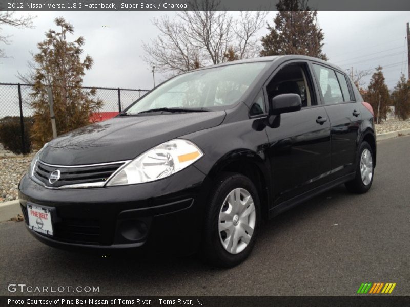 Super Black / Charcoal 2012 Nissan Versa 1.8 S Hatchback
