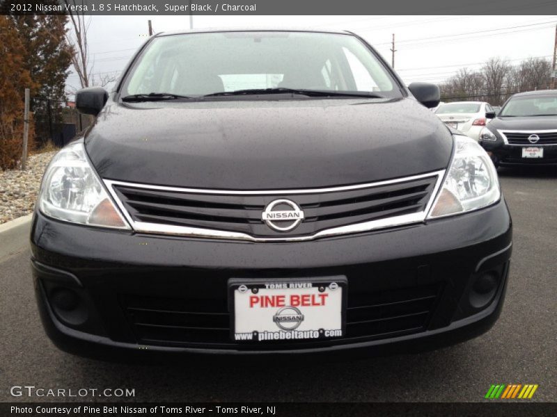 Super Black / Charcoal 2012 Nissan Versa 1.8 S Hatchback