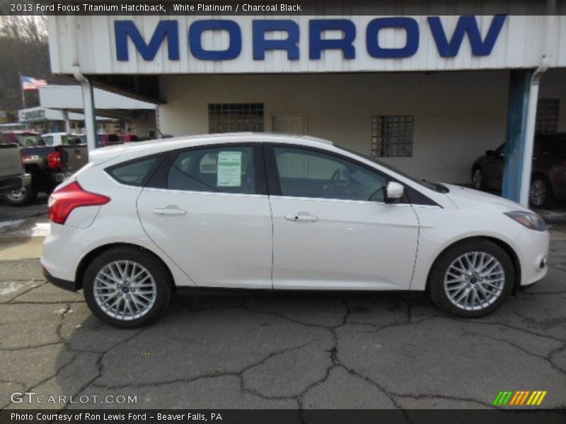 White Platinum / Charcoal Black 2013 Ford Focus Titanium Hatchback