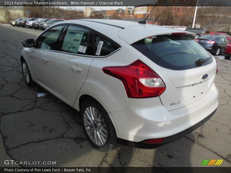 White Platinum / Charcoal Black 2013 Ford Focus Titanium Hatchback