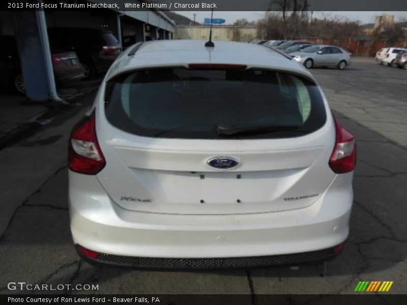 White Platinum / Charcoal Black 2013 Ford Focus Titanium Hatchback