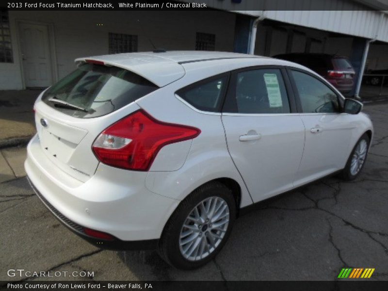 White Platinum / Charcoal Black 2013 Ford Focus Titanium Hatchback