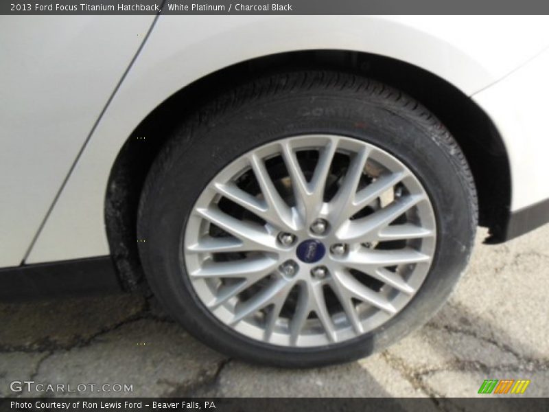 White Platinum / Charcoal Black 2013 Ford Focus Titanium Hatchback