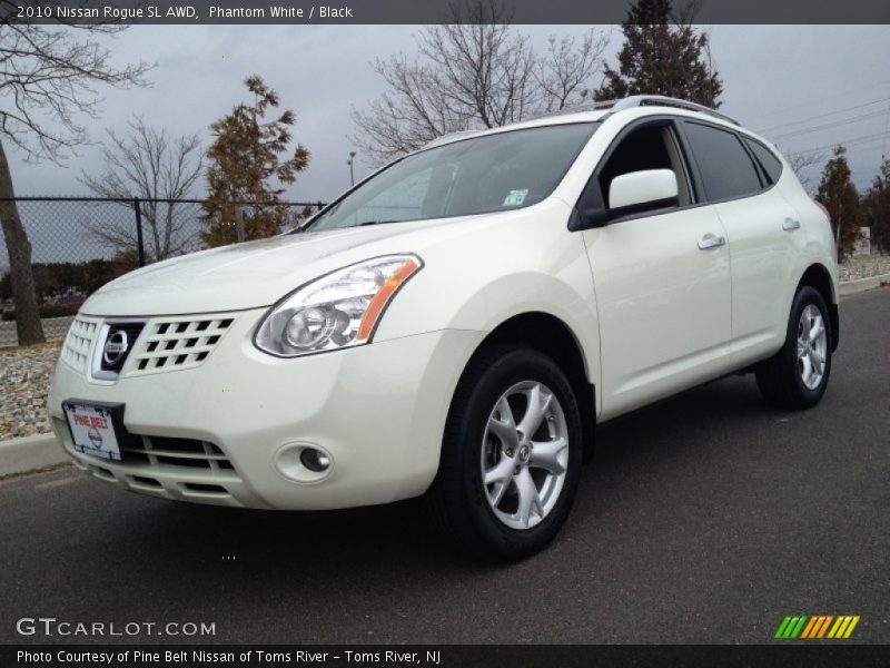 Phantom White / Black 2010 Nissan Rogue SL AWD