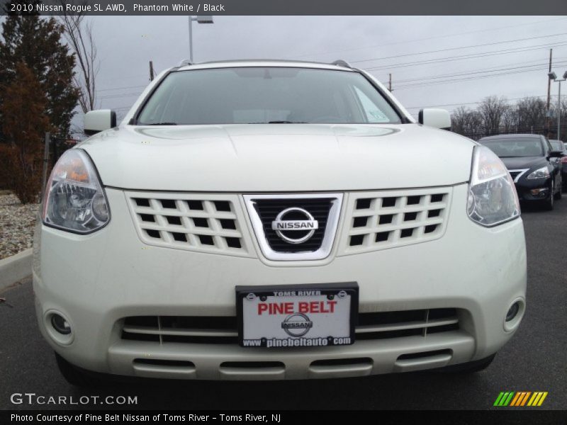 Phantom White / Black 2010 Nissan Rogue SL AWD
