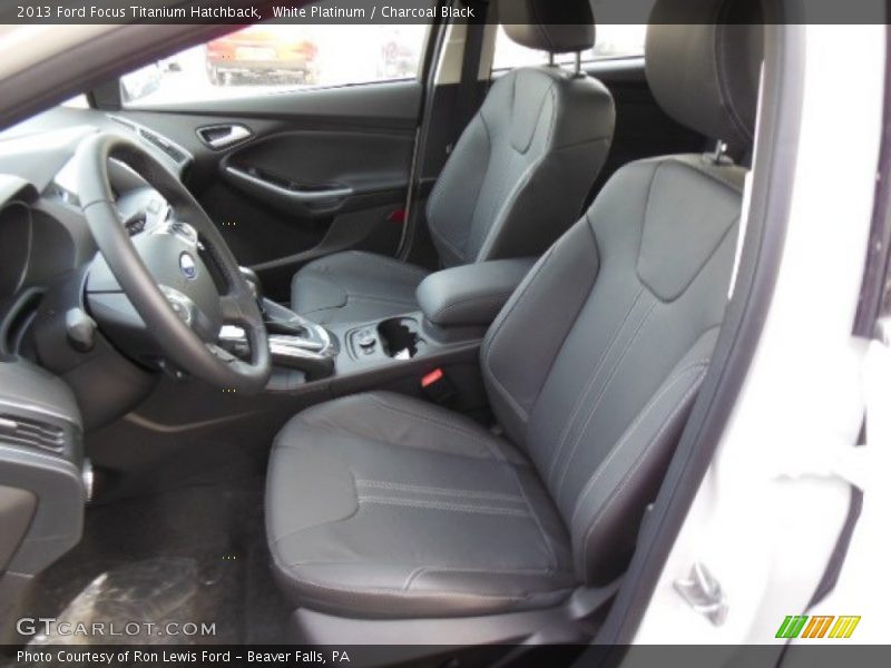 White Platinum / Charcoal Black 2013 Ford Focus Titanium Hatchback