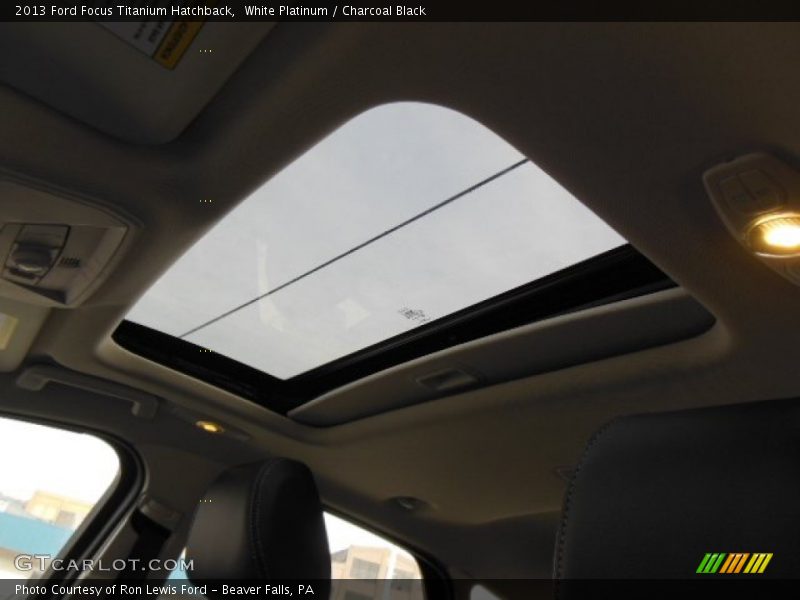 White Platinum / Charcoal Black 2013 Ford Focus Titanium Hatchback