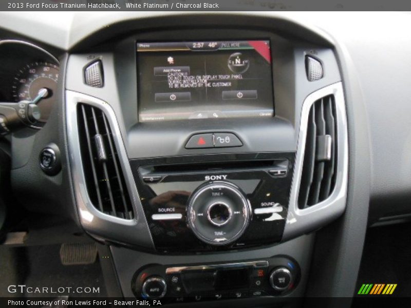 White Platinum / Charcoal Black 2013 Ford Focus Titanium Hatchback