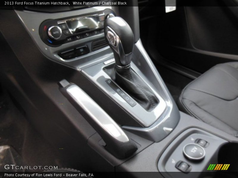 White Platinum / Charcoal Black 2013 Ford Focus Titanium Hatchback