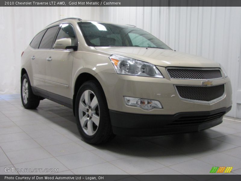 Gold Mist Metallic / Cashmere 2010 Chevrolet Traverse LTZ AWD
