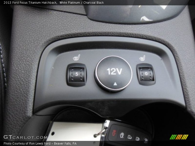 White Platinum / Charcoal Black 2013 Ford Focus Titanium Hatchback