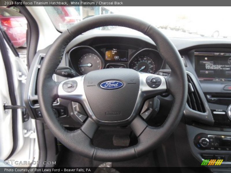 White Platinum / Charcoal Black 2013 Ford Focus Titanium Hatchback