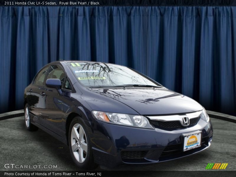 Royal Blue Pearl / Black 2011 Honda Civic LX-S Sedan