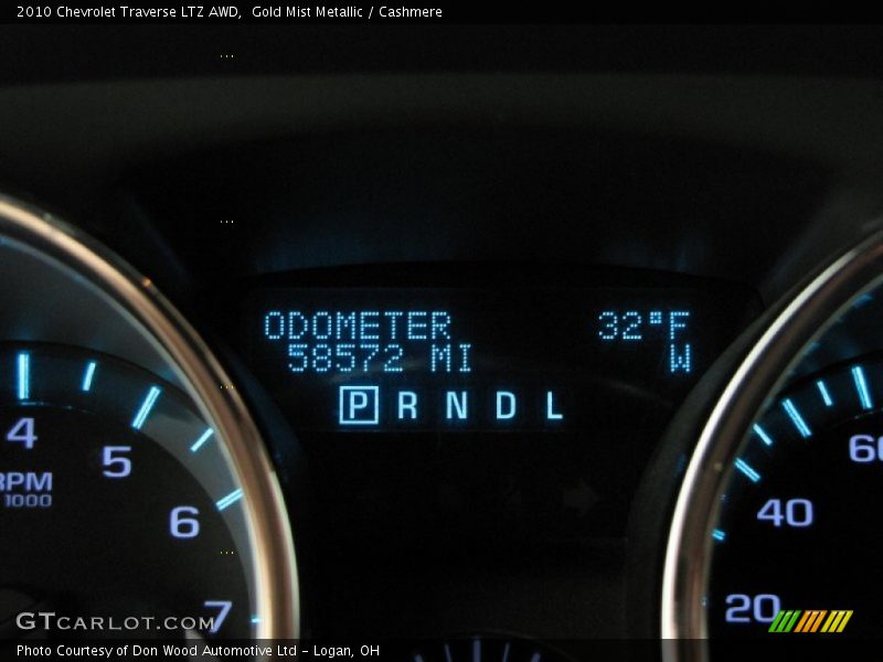 Gold Mist Metallic / Cashmere 2010 Chevrolet Traverse LTZ AWD
