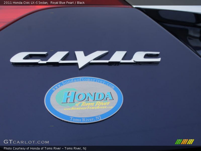 Royal Blue Pearl / Black 2011 Honda Civic LX-S Sedan