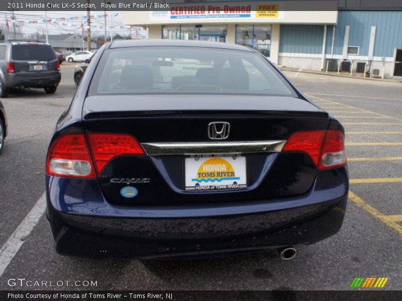 Royal Blue Pearl / Black 2011 Honda Civic LX-S Sedan