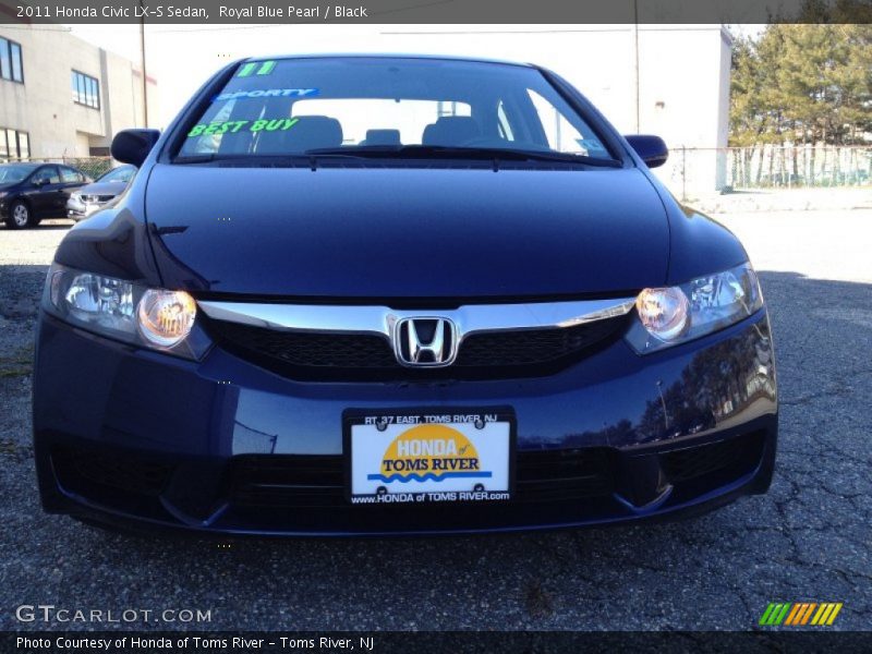 Royal Blue Pearl / Black 2011 Honda Civic LX-S Sedan