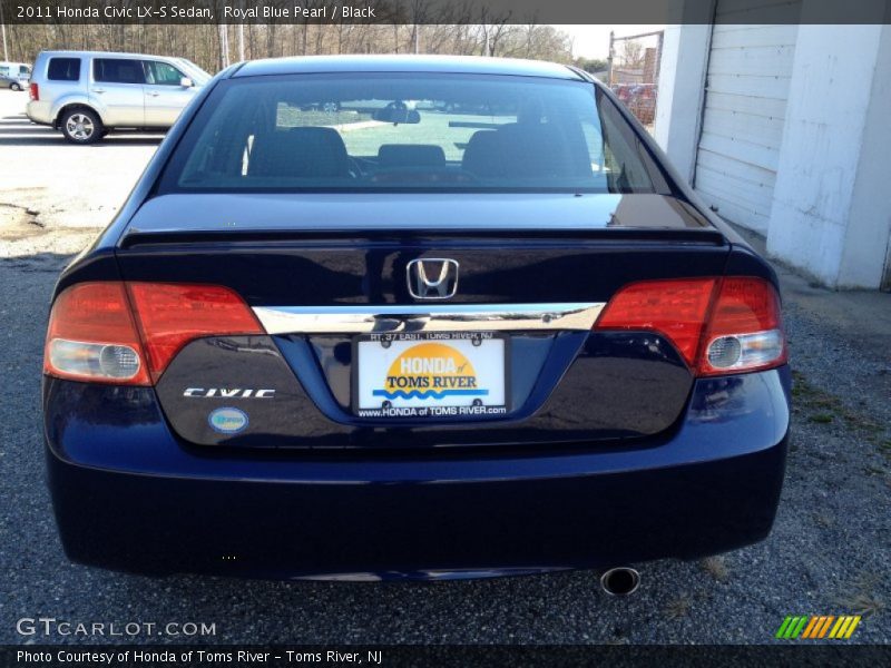 Royal Blue Pearl / Black 2011 Honda Civic LX-S Sedan