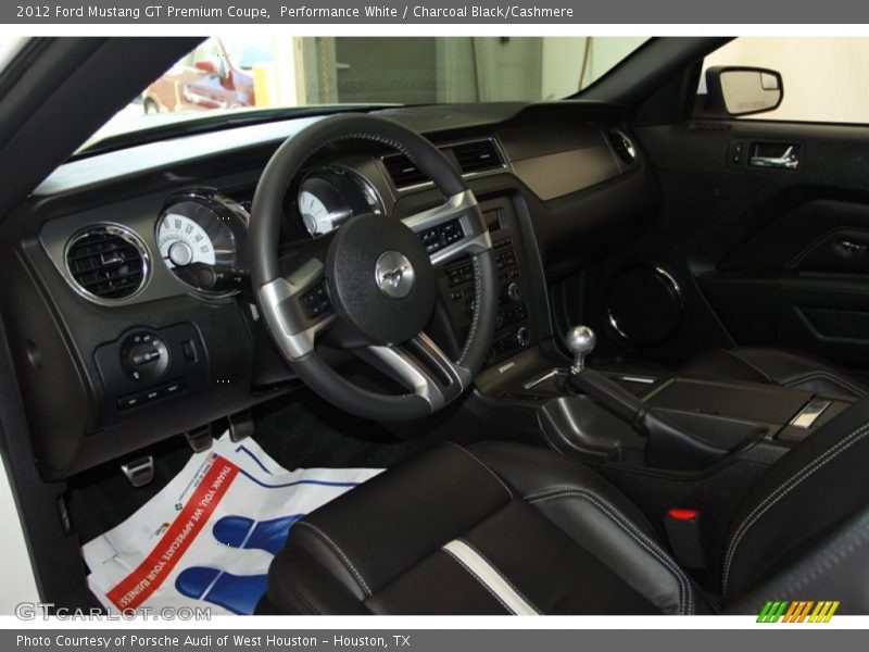 Performance White / Charcoal Black/Cashmere 2012 Ford Mustang GT Premium Coupe