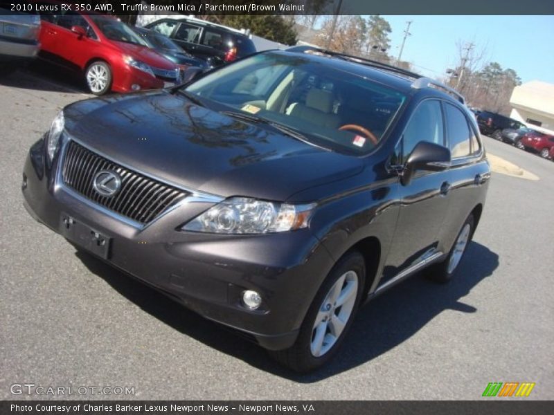 Truffle Brown Mica / Parchment/Brown Walnut 2010 Lexus RX 350 AWD