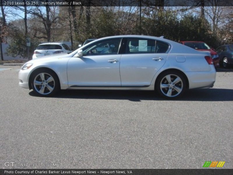 Mercury Metallic / Black 2010 Lexus GS 350