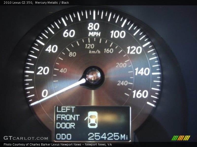 Mercury Metallic / Black 2010 Lexus GS 350