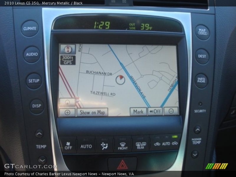 Mercury Metallic / Black 2010 Lexus GS 350