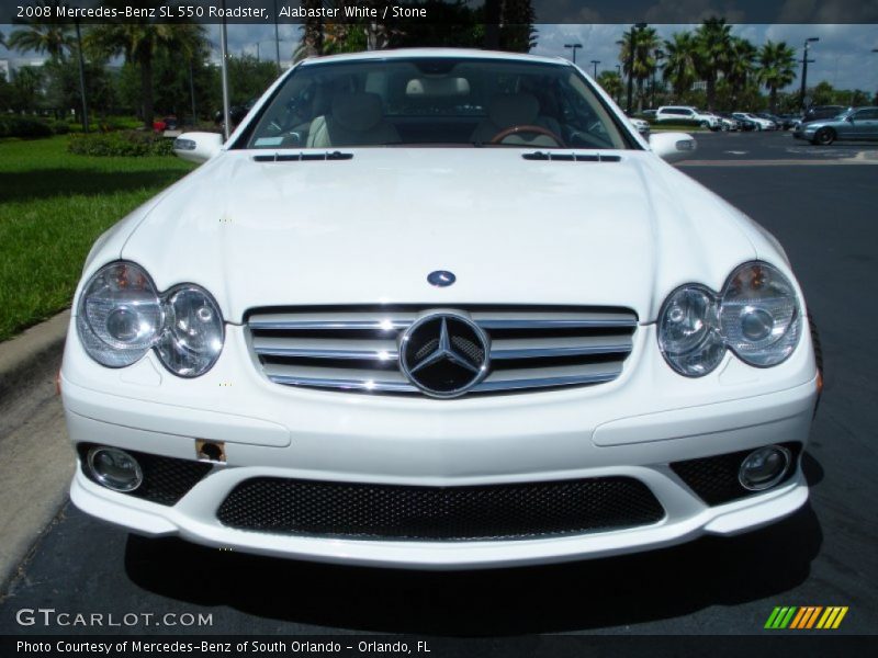 Alabaster White / Stone 2008 Mercedes-Benz SL 550 Roadster