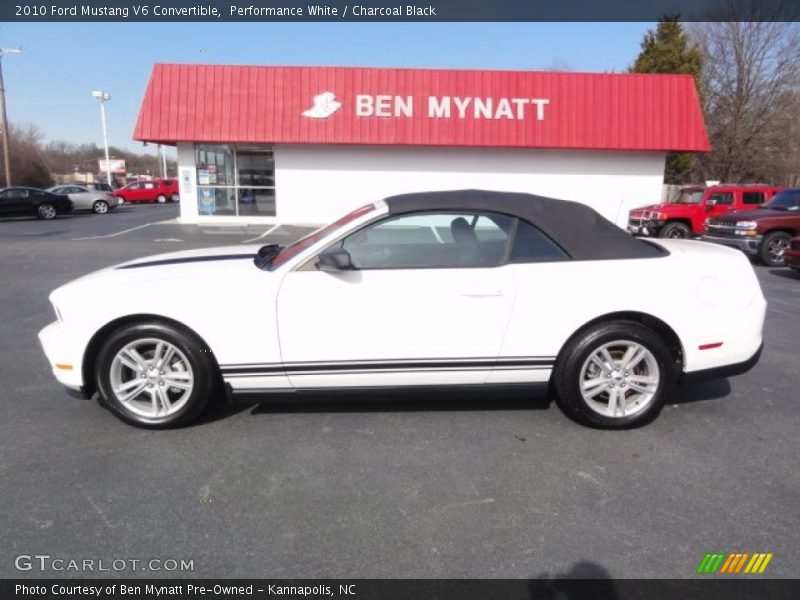 Performance White / Charcoal Black 2010 Ford Mustang V6 Convertible