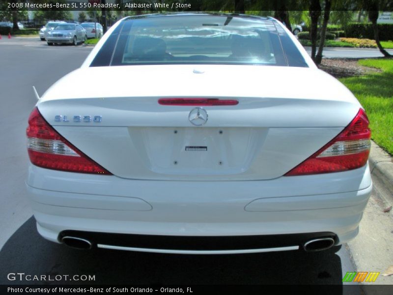 Alabaster White / Stone 2008 Mercedes-Benz SL 550 Roadster