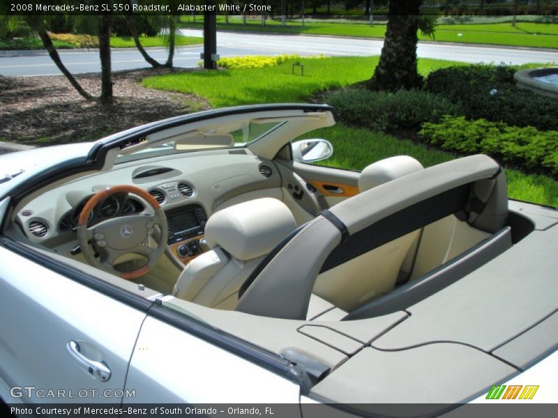 Alabaster White / Stone 2008 Mercedes-Benz SL 550 Roadster