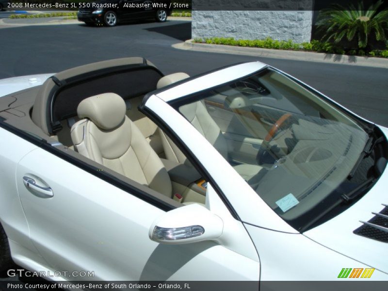Alabaster White / Stone 2008 Mercedes-Benz SL 550 Roadster