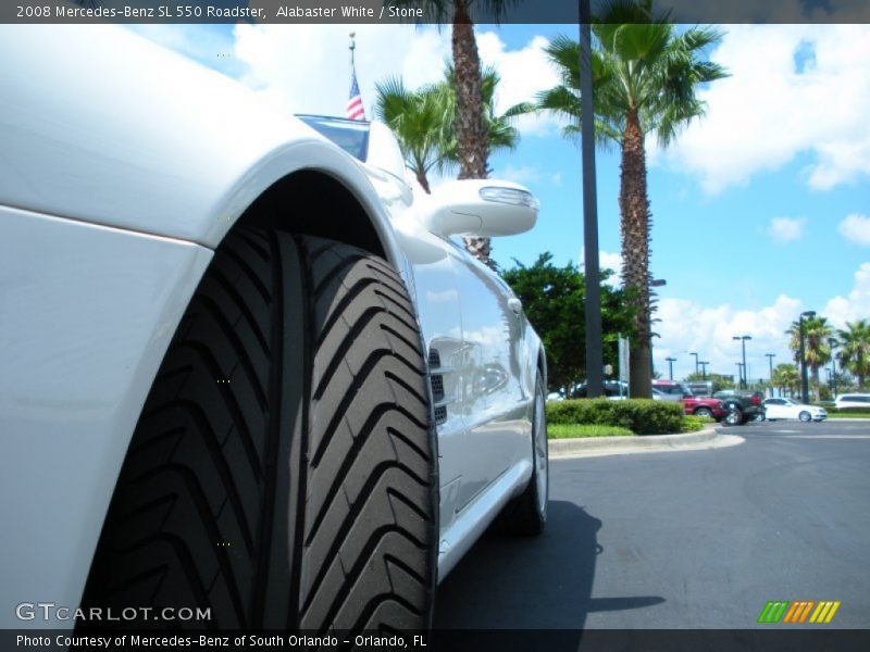 Alabaster White / Stone 2008 Mercedes-Benz SL 550 Roadster