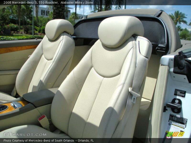 Alabaster White / Stone 2008 Mercedes-Benz SL 550 Roadster