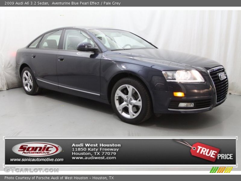 Aventurine Blue Pearl Effect / Pale Grey 2009 Audi A6 3.2 Sedan