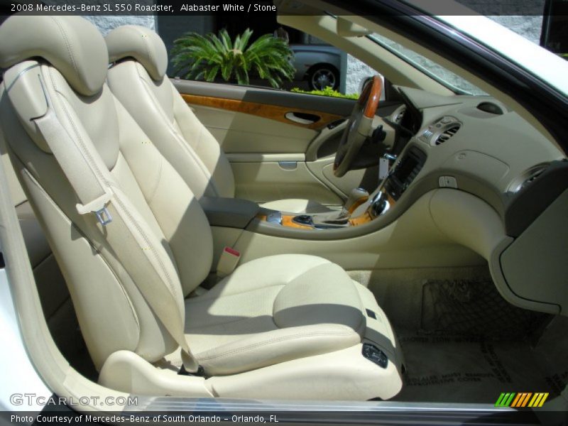 Alabaster White / Stone 2008 Mercedes-Benz SL 550 Roadster