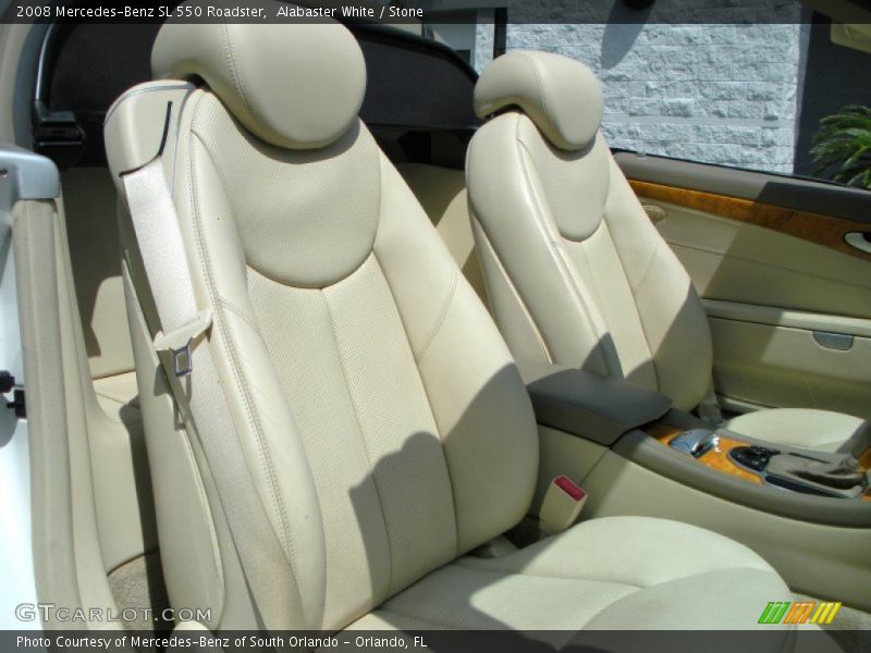 Alabaster White / Stone 2008 Mercedes-Benz SL 550 Roadster