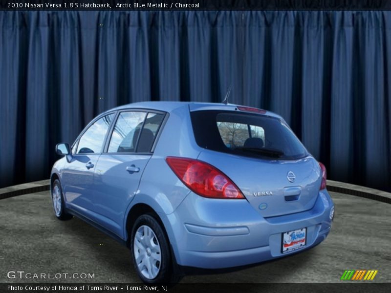 Arctic Blue Metallic / Charcoal 2010 Nissan Versa 1.8 S Hatchback