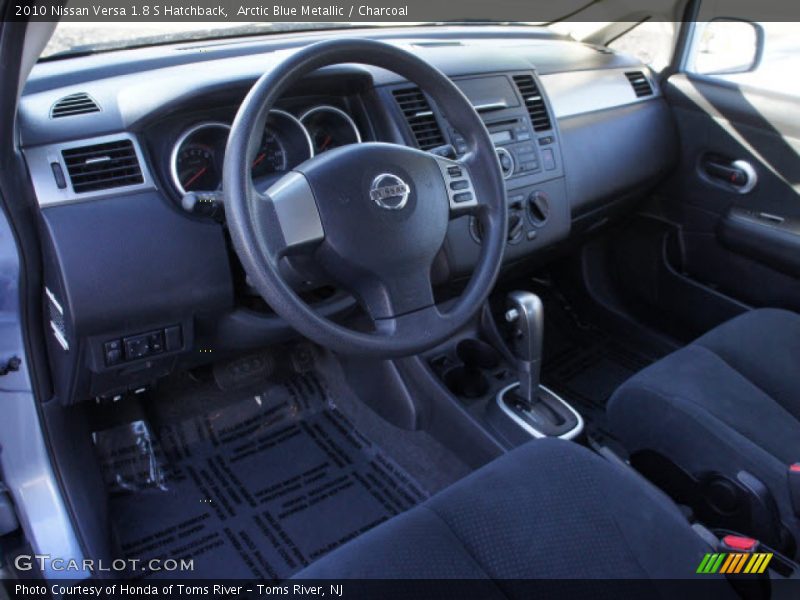 Arctic Blue Metallic / Charcoal 2010 Nissan Versa 1.8 S Hatchback
