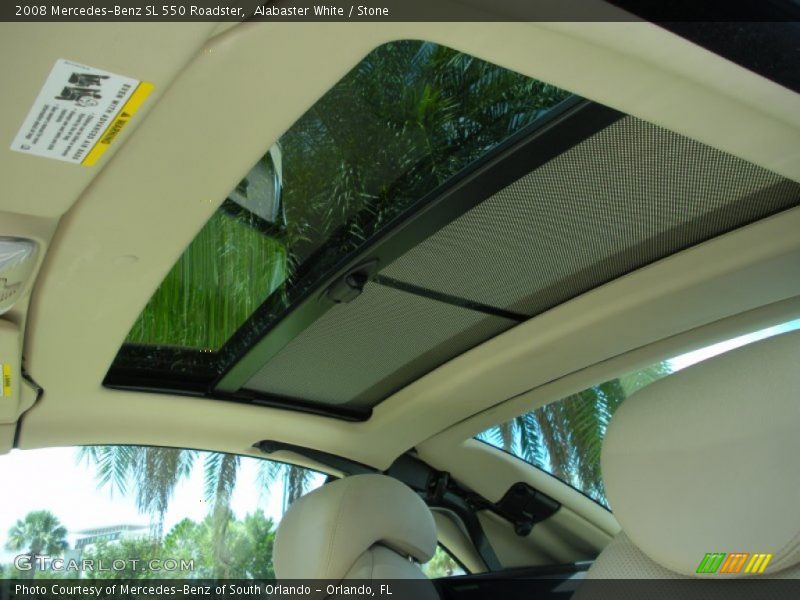 Sunroof of 2008 SL 550 Roadster