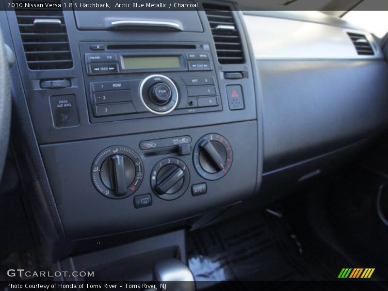 Arctic Blue Metallic / Charcoal 2010 Nissan Versa 1.8 S Hatchback