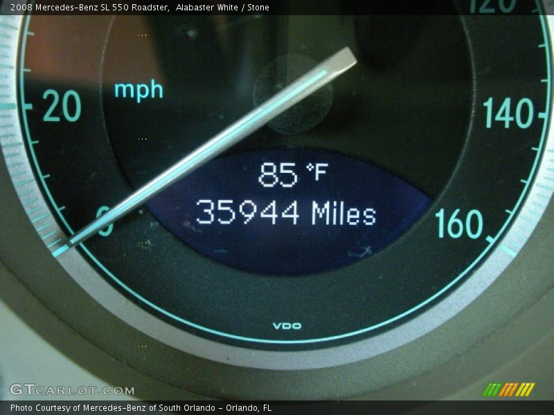 Alabaster White / Stone 2008 Mercedes-Benz SL 550 Roadster