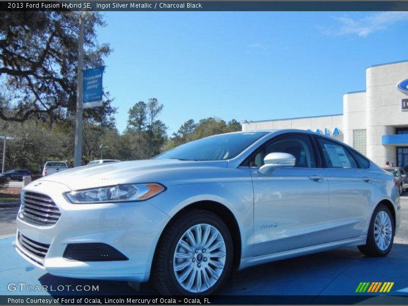 Ingot Silver Metallic / Charcoal Black 2013 Ford Fusion Hybrid SE